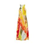 Leo Lin Giselle Racer Neck Midi Dress Rainforest Print39012 nobg