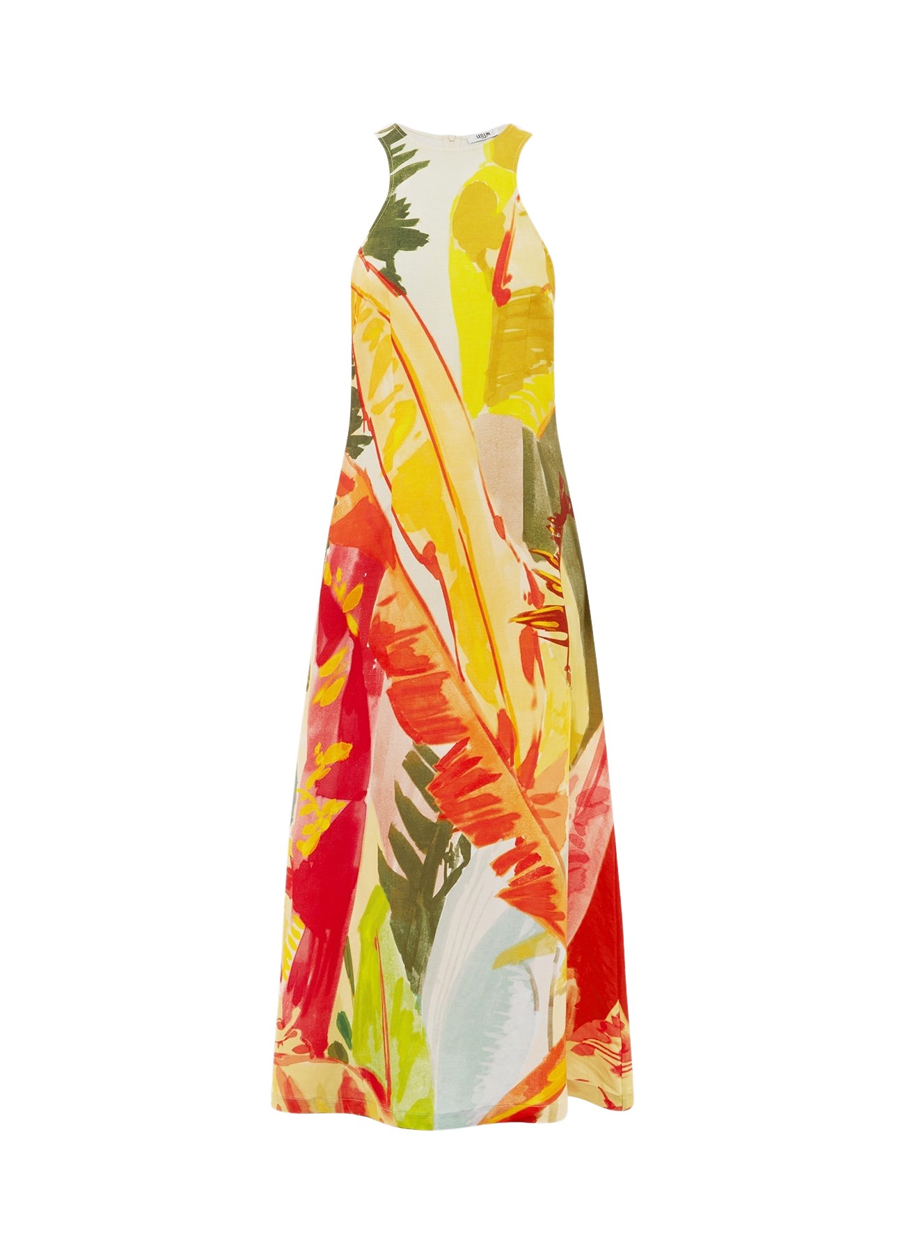 Leo Lin Giselle Racer Neck Midi Dress Rainforest Print39012 nobg