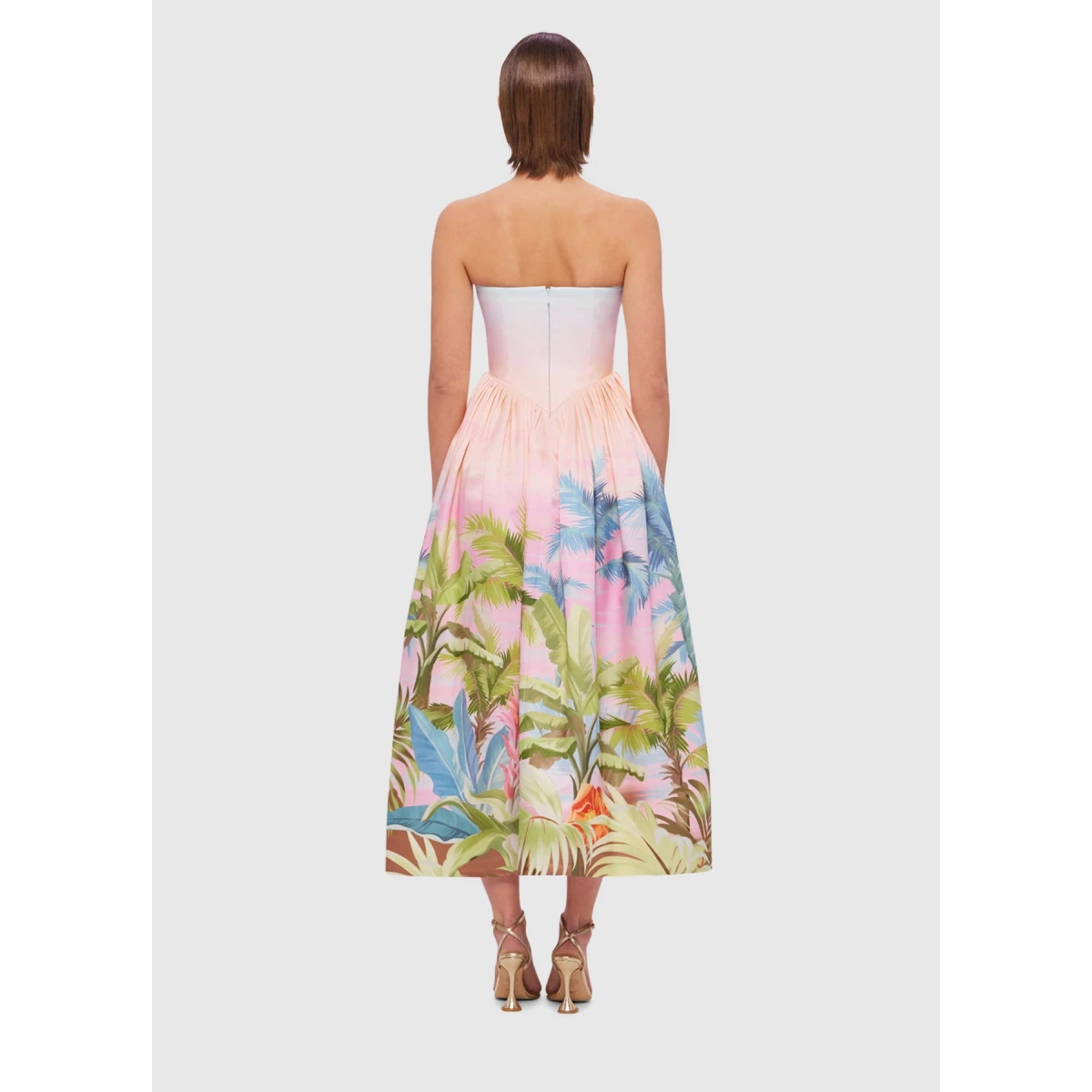 Melanie Bustier Midi Dress - Dreamscape Print