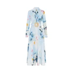 Leo Lin Zara Shirt Midi Dress Tranquility Print70982 nobg