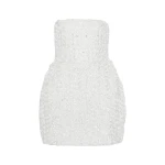 Rotate Birger Christensen 3D Flower Mini Dress White17763 nobg