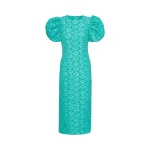 Rotate Birger Christensen 3D Jacquard Midi Dress Turquoise44842 nobg