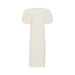 Rotate Birger Christensen Jacquard Midi Puffy Dress Egret23827 nobg