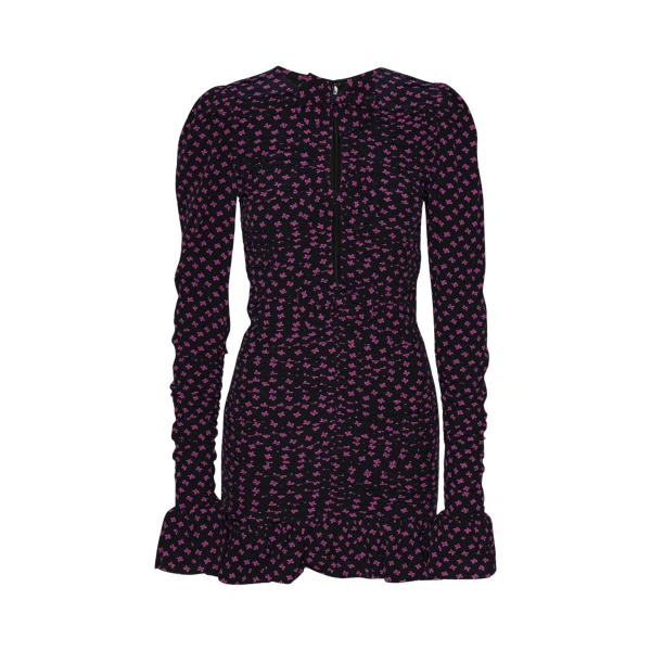 Rotate Birger Christensen Jacquard Mini Dress Black Print22282 nobg