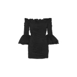 Rotate Birger Christensen Ruffle Mini Dress Black32324 nobg