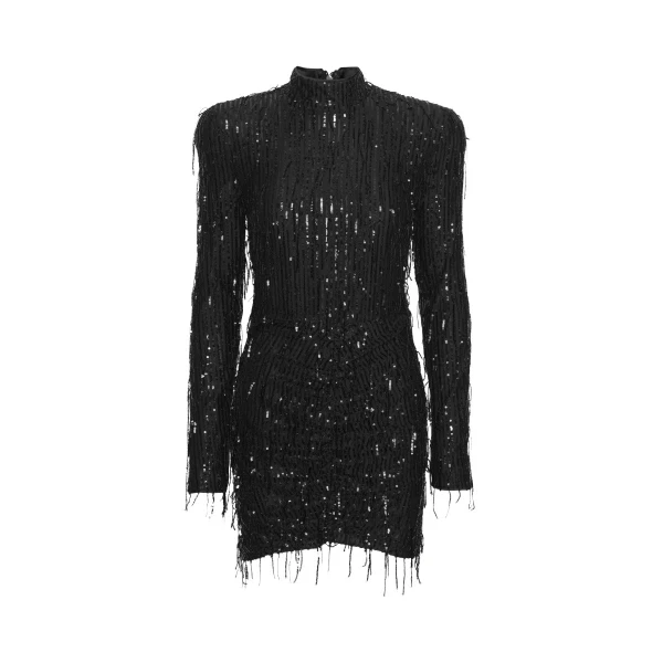 Rotate Birger Christensen Sequin Mini Dress Black31986 nobg