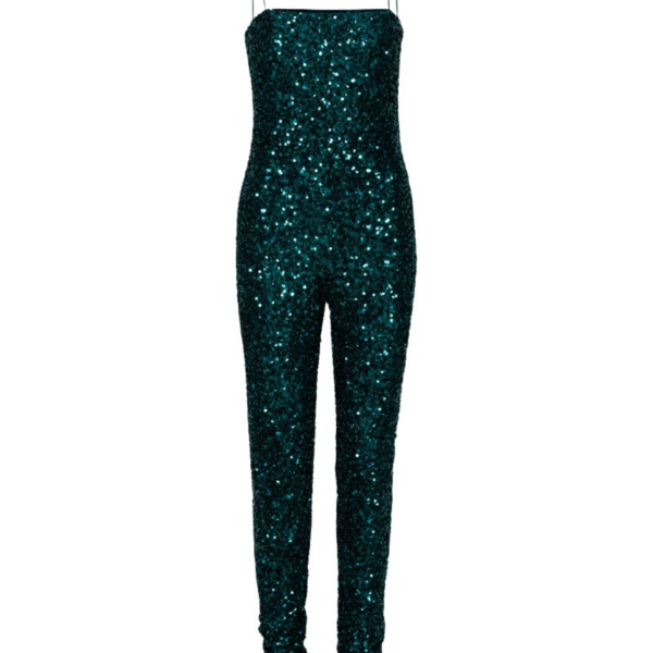 Rotate Birger Christensen Sequins Bodysuit Teal36114 nobg