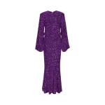 Rotate Birger Christensen Sequins Maxi Dress Purple54487 nobg
