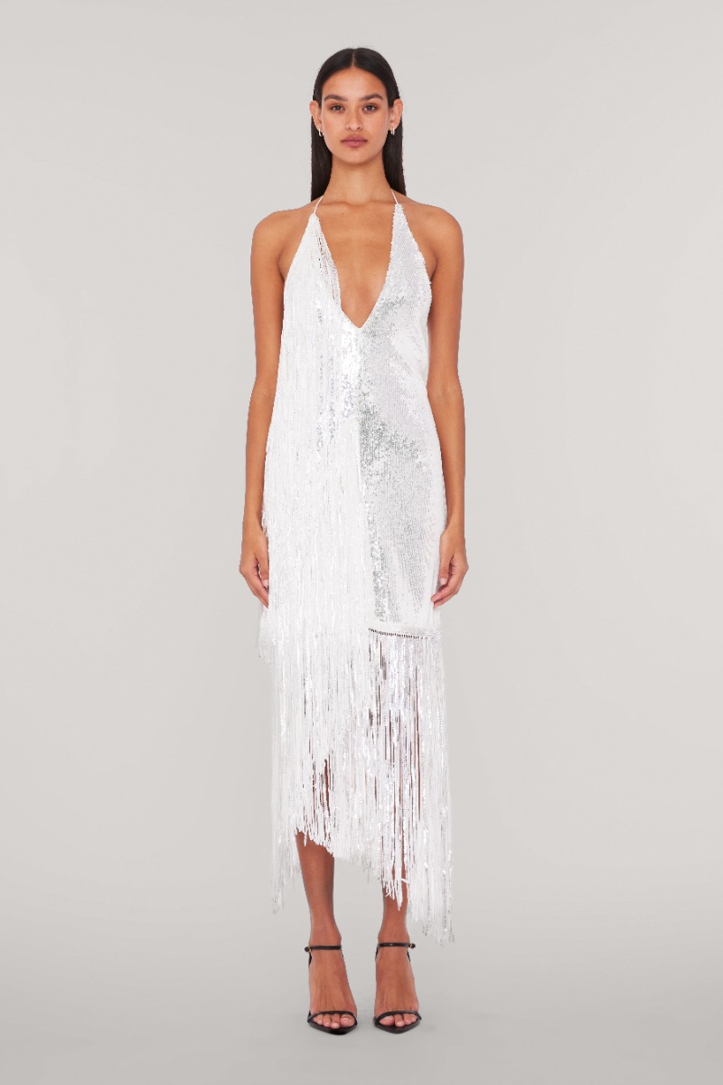 ワンピース Rotate Birger Christensen Asymmetrical Silver Dress ROTATE BIRGER CHRISTENSEN Asymmetrical Dresses for Women | Lyst