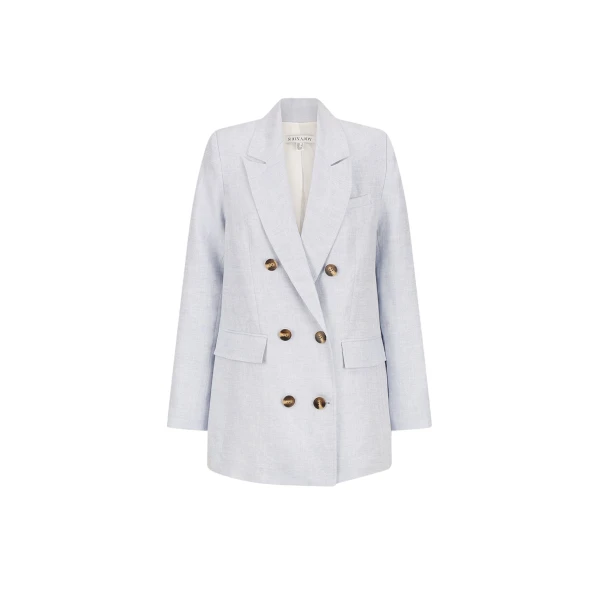 Shona Joy Brisa Peak Lapel Blazer Ice Blue16748 nobg