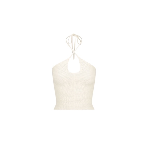 Shona Joy Eve Cross Front Top Coconut77319 nobg