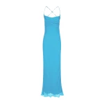 Shona Joy Margot Lace Back Bias Maxi Dress Aqua31726 nobg