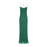 Shona Joy Margot Lace Back Bias Maxi Dress Evergreen87515 nobg