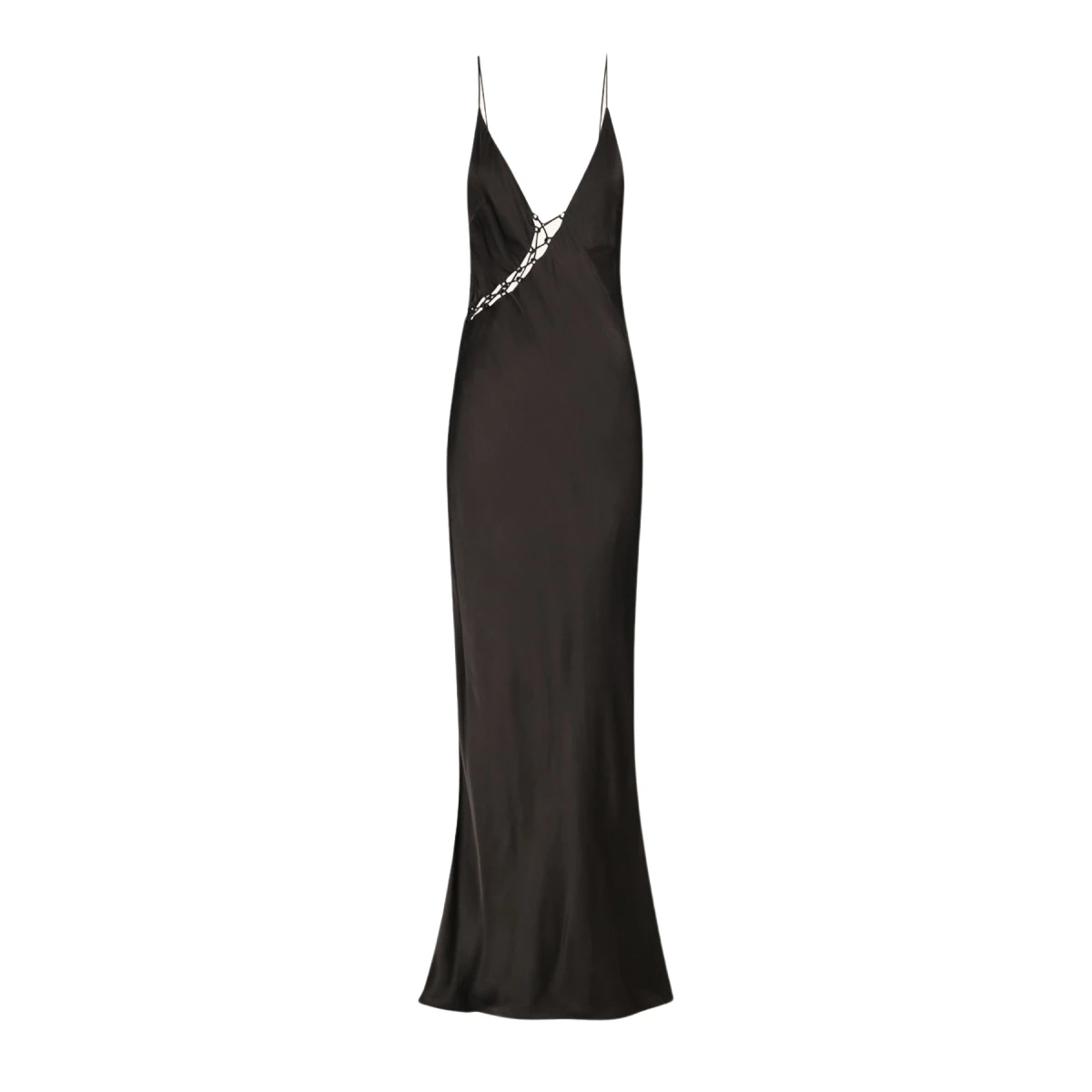 Shona Joy Mia Lace Up Maxi Dress Black46535 nobg