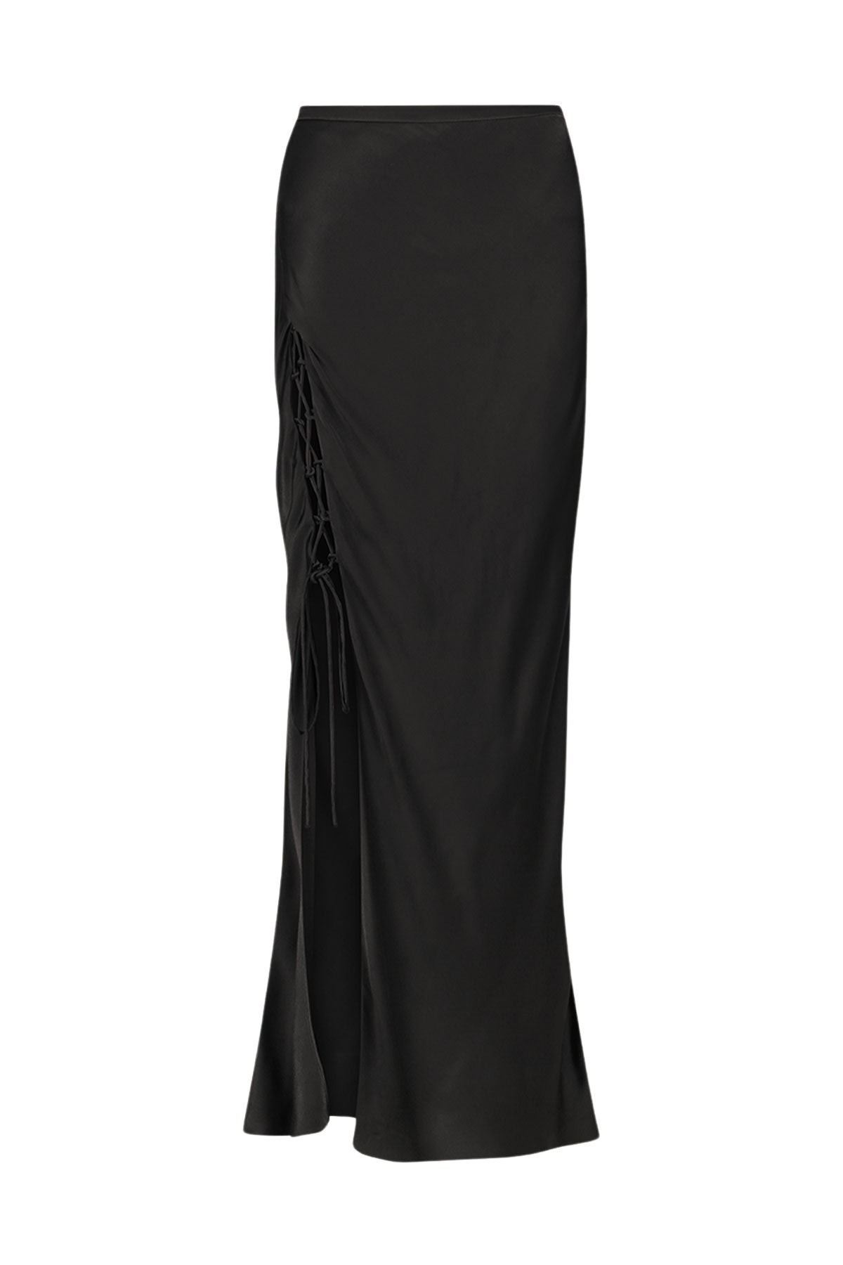 Shona Joy Mia Lace Up Maxi Skirt Black58597 nobg