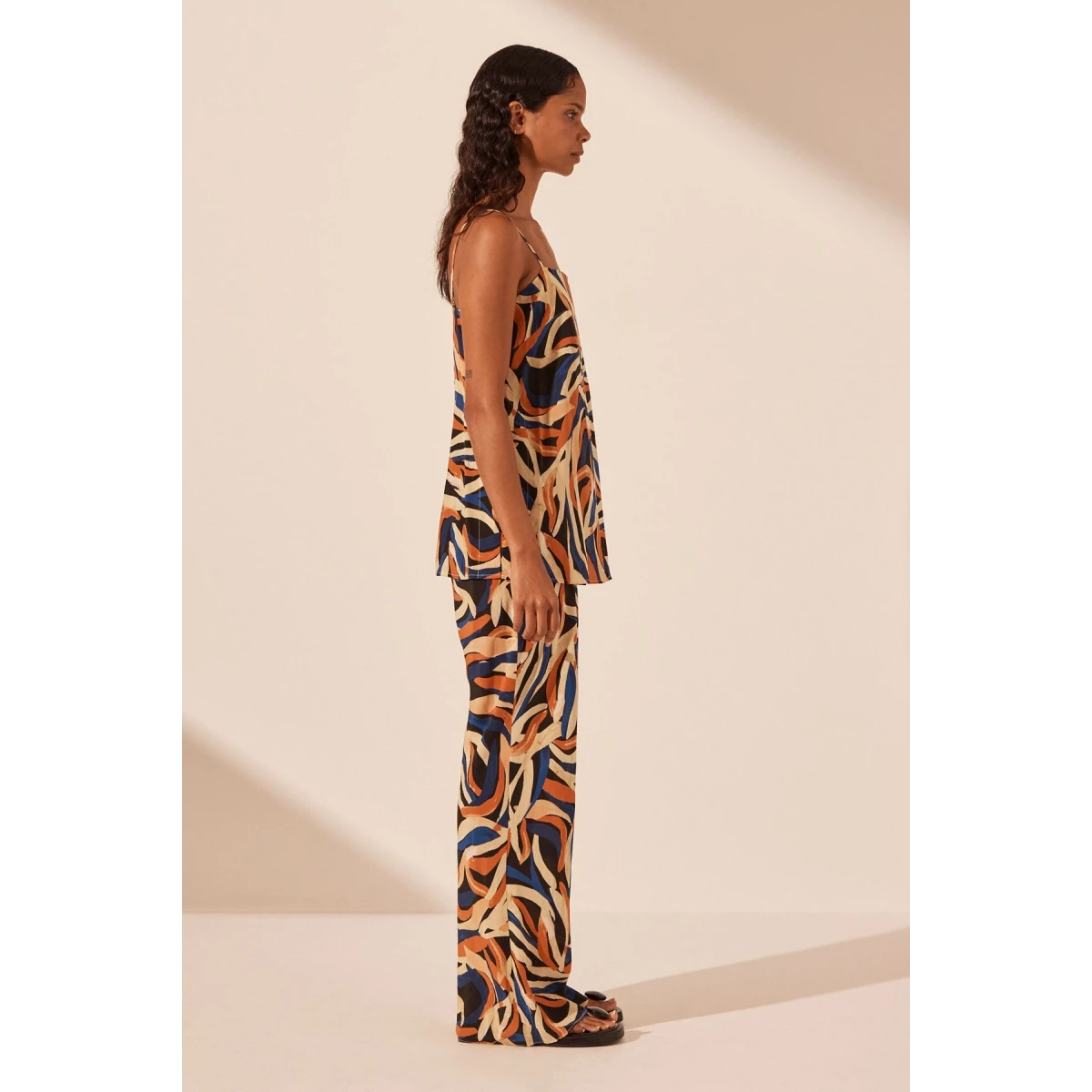 Shona Joy Palma Silk Tailored Long Line Top