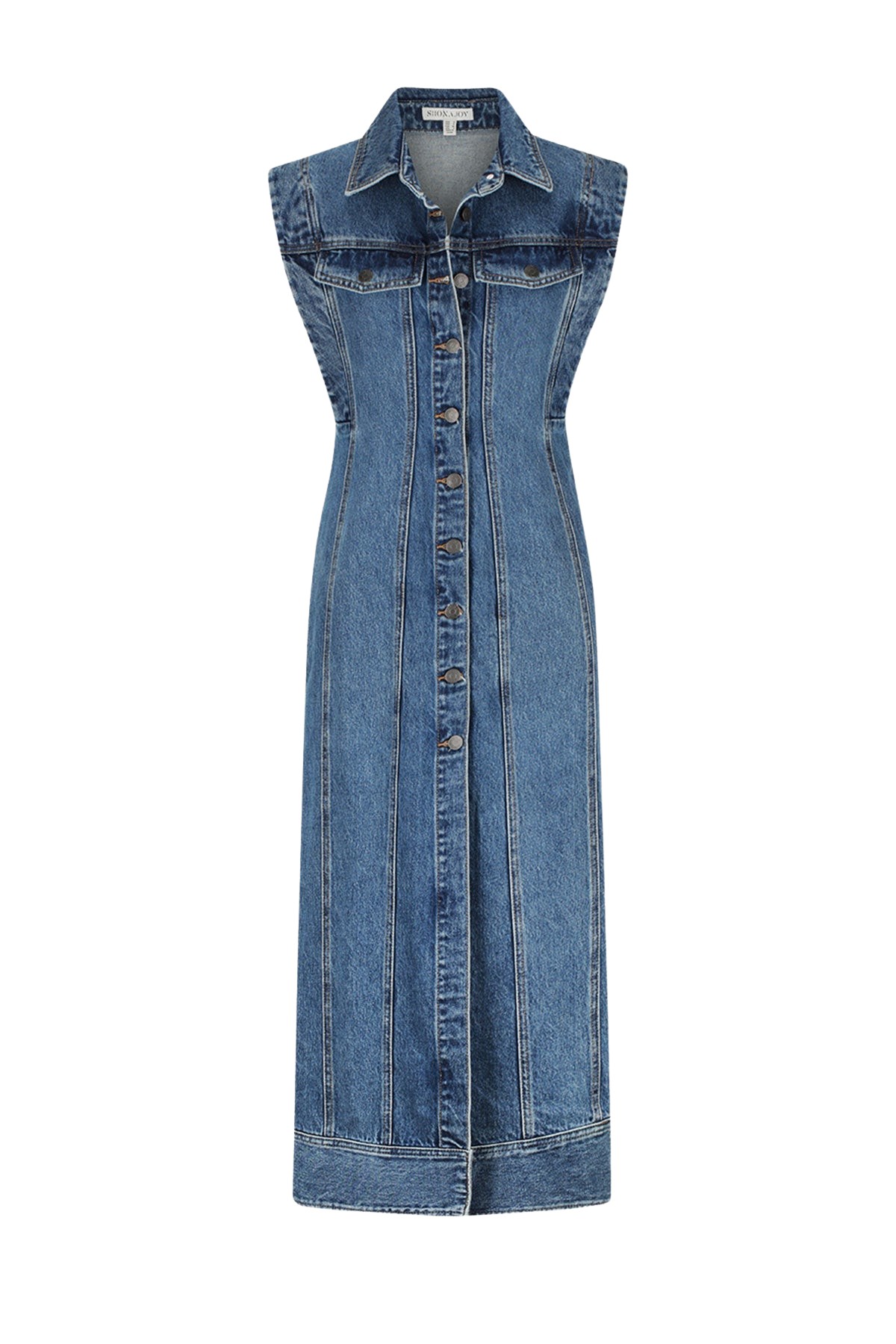 Shona Joy Tovere Sleeveless Panelled Midi Dress20065 nobg