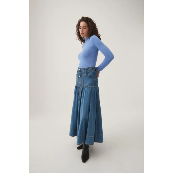 Belmond Denim Midi Skirt