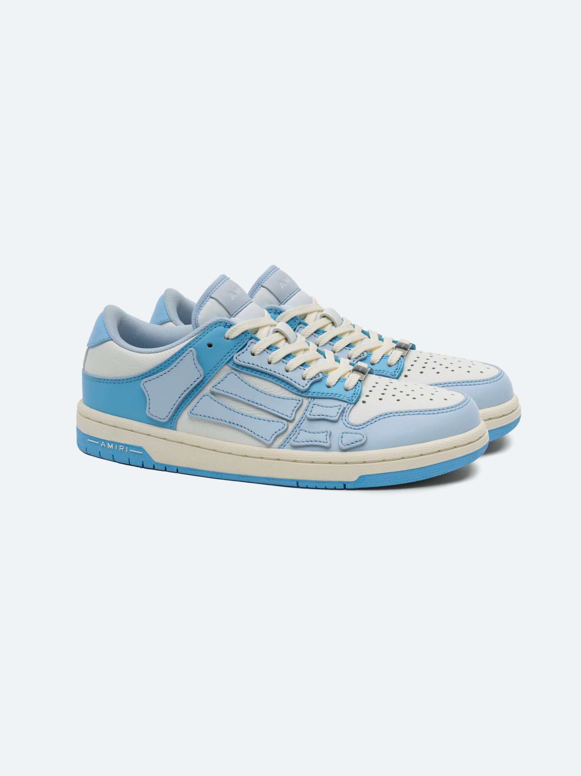 AMIRI ライトブルー Amiri Skel Panelled Leather Sneakers Light Blue Amiri