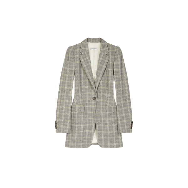 Dries Van Noten Checked fitted blazer scaled76333 nobg