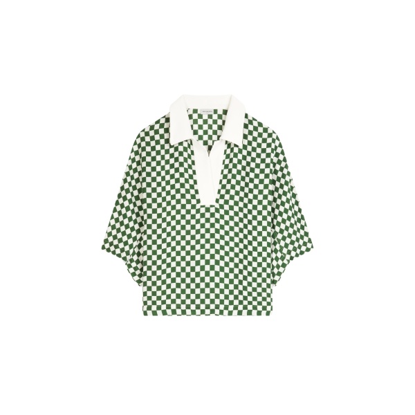 Dries Van Noten Checked polo top scaled97186 nobg