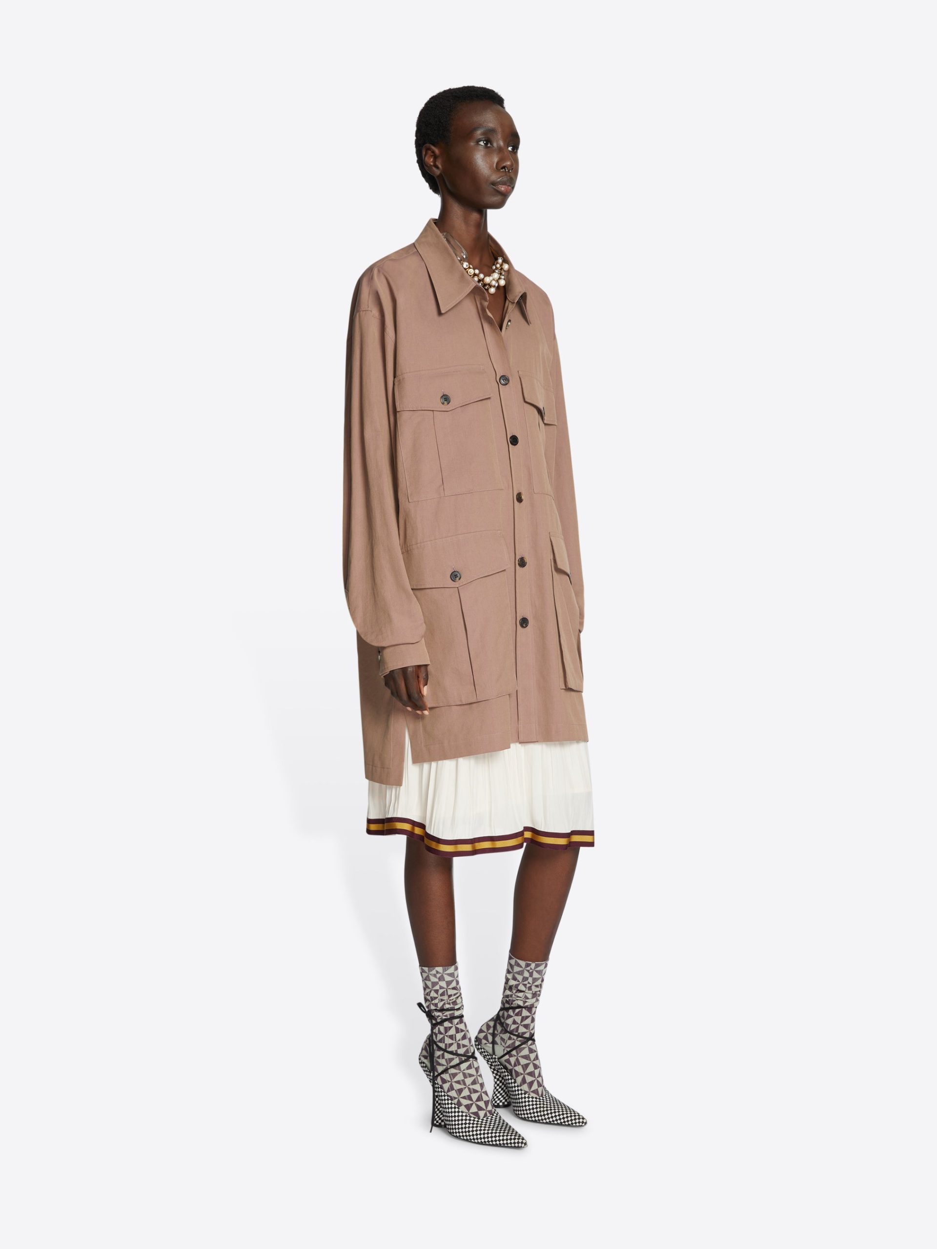 Dries Van Noten Simili Skirt Skirts 300041887wht