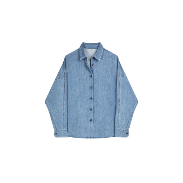 Dries Van Noten Denim cocoon shirt scaled13571 nobg