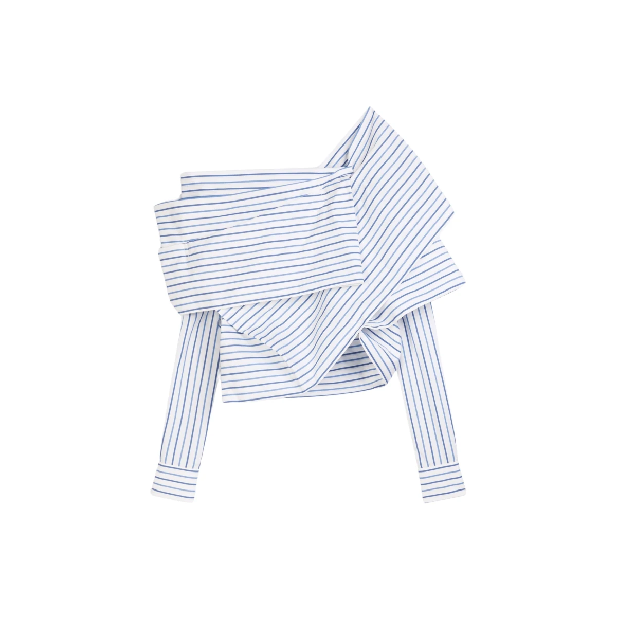 Dries Van Noten Draped cotton shirt scaled67244 nobg