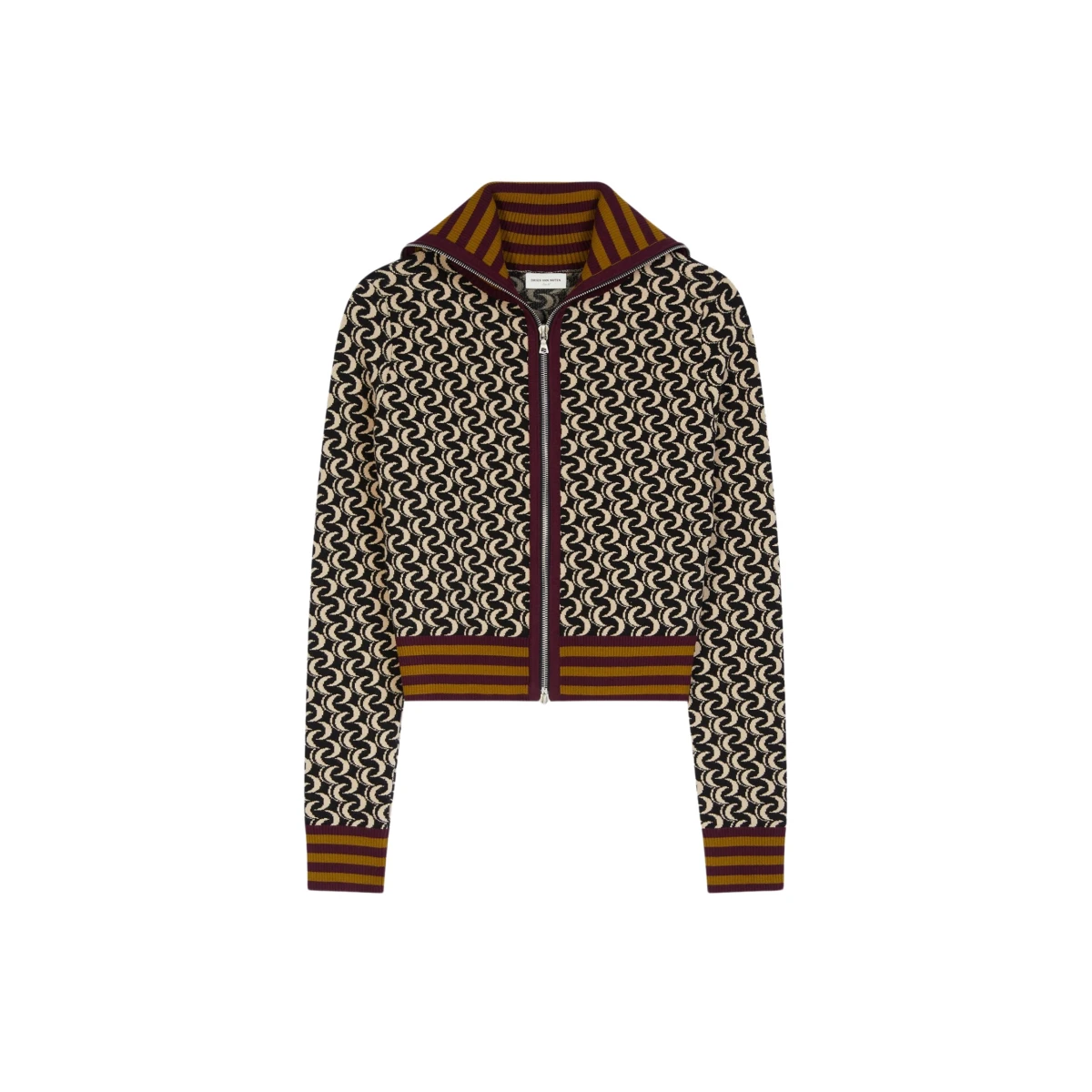 Dries Van Noten Knitted zip cardigan scaled83378 nobg