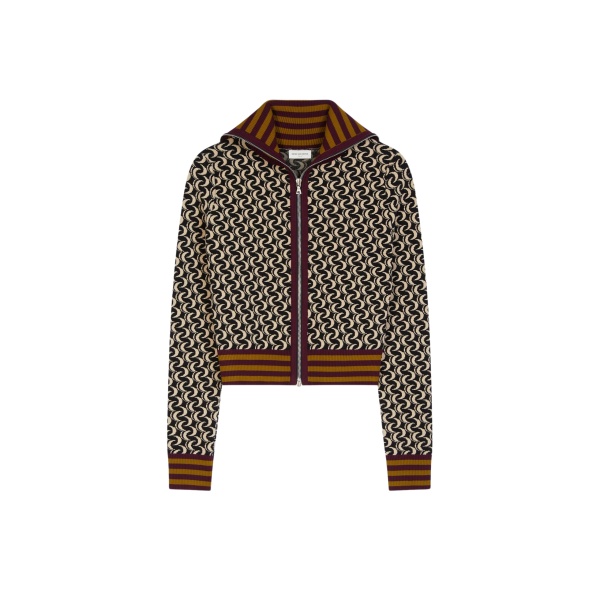 Dries Van Noten Knitted zip cardigan scaled83378 nobg