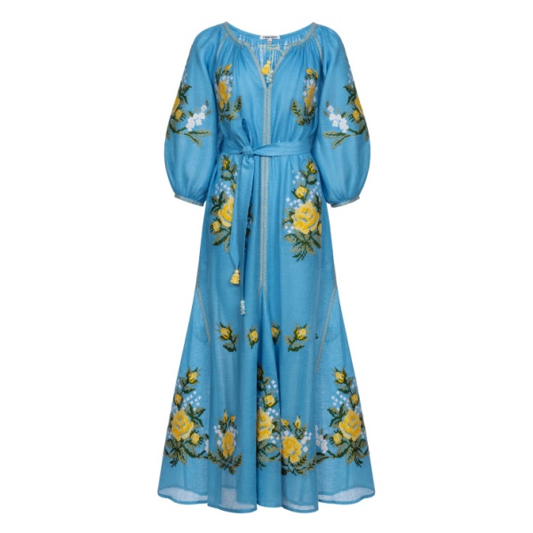 Foberini Evelyn Blue Maxi Dress