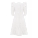 Foberini Family Tree White Midi Dress