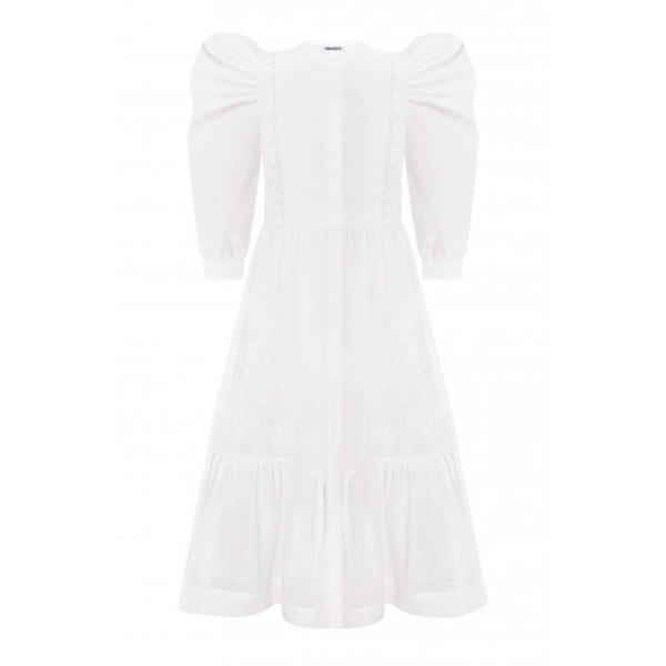 Foberini Family Tree White Midi Dress