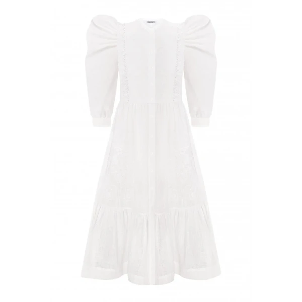 Foberini Family Tree White Midi Dress