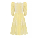 Foberini Family Tree Yellow Midi Dress