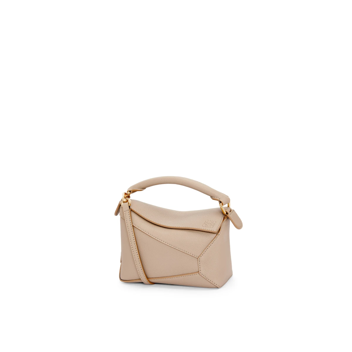 人気★LOEWE★パズルバッグ ミニ ウーブンハンドル スムースCalf 人気☆LOEWE☆パズルバッグSmall スムースCalf ウーブンハンドル