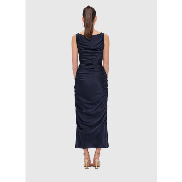 Laura Midi Dress - Oxford Blue