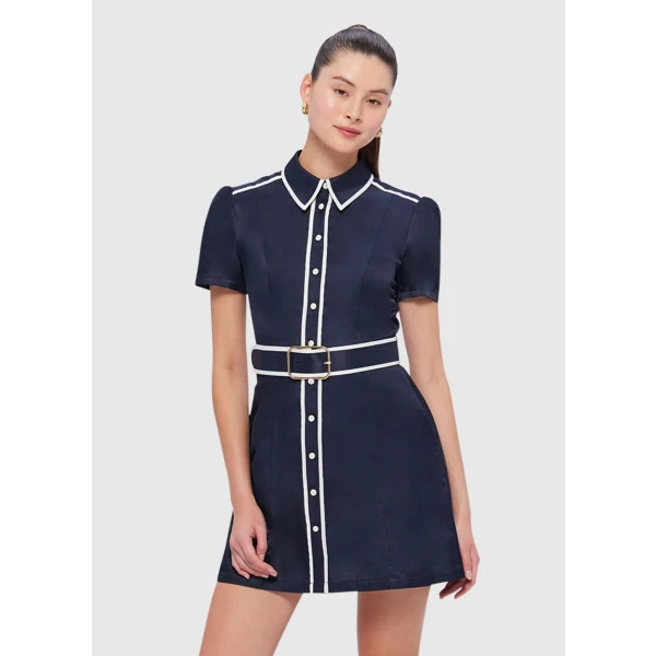 Spencer Shirt Mini Dress - Oxford Blue