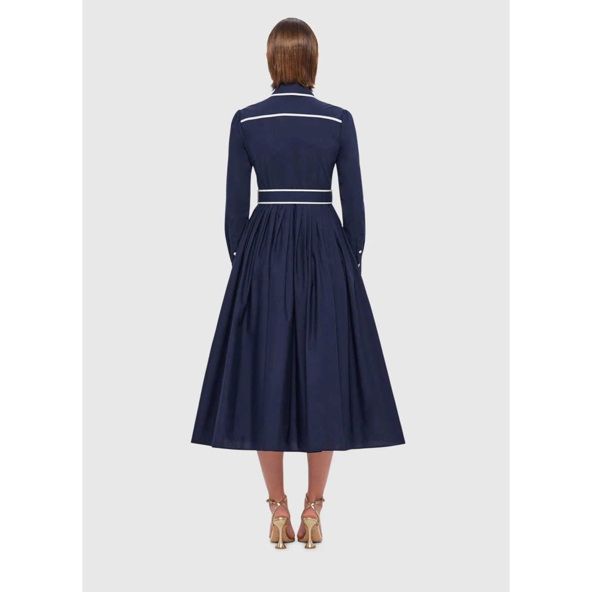 Veronica Shirt Midi Dress - Oxford Blue