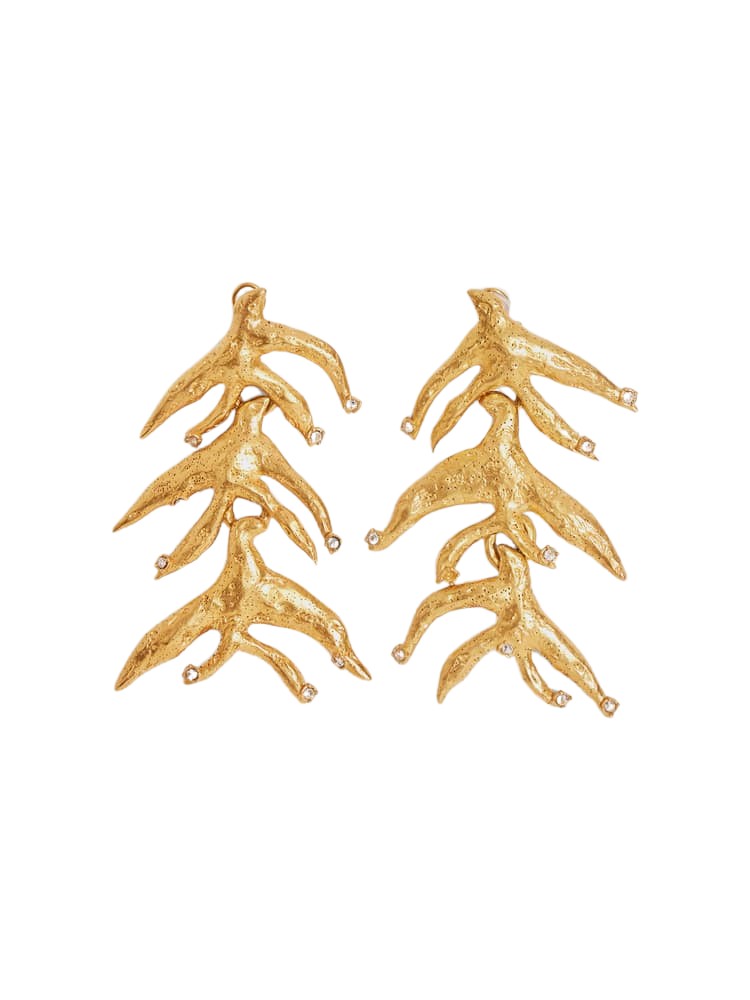 Schiaparelli Dove Dangle Earrings