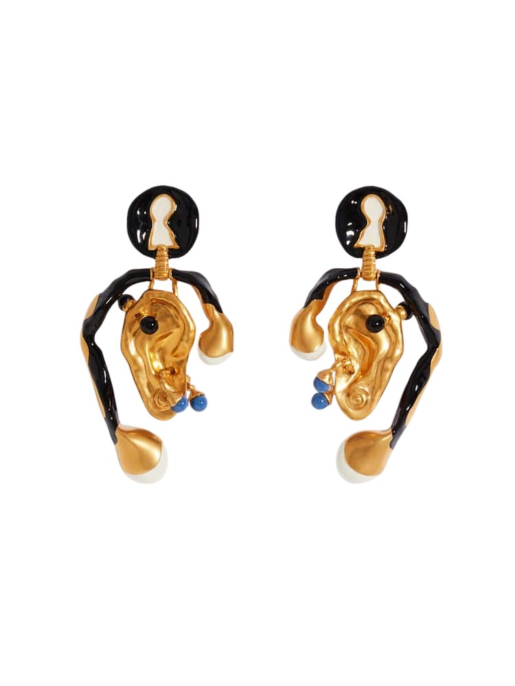 Schiaparelli Keyhole And Pierced Ear Earrings earrings