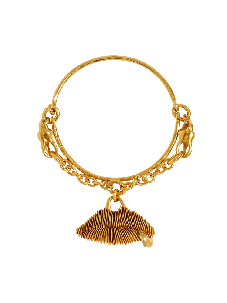 Schiaparelli Pierced Mouth Necklace