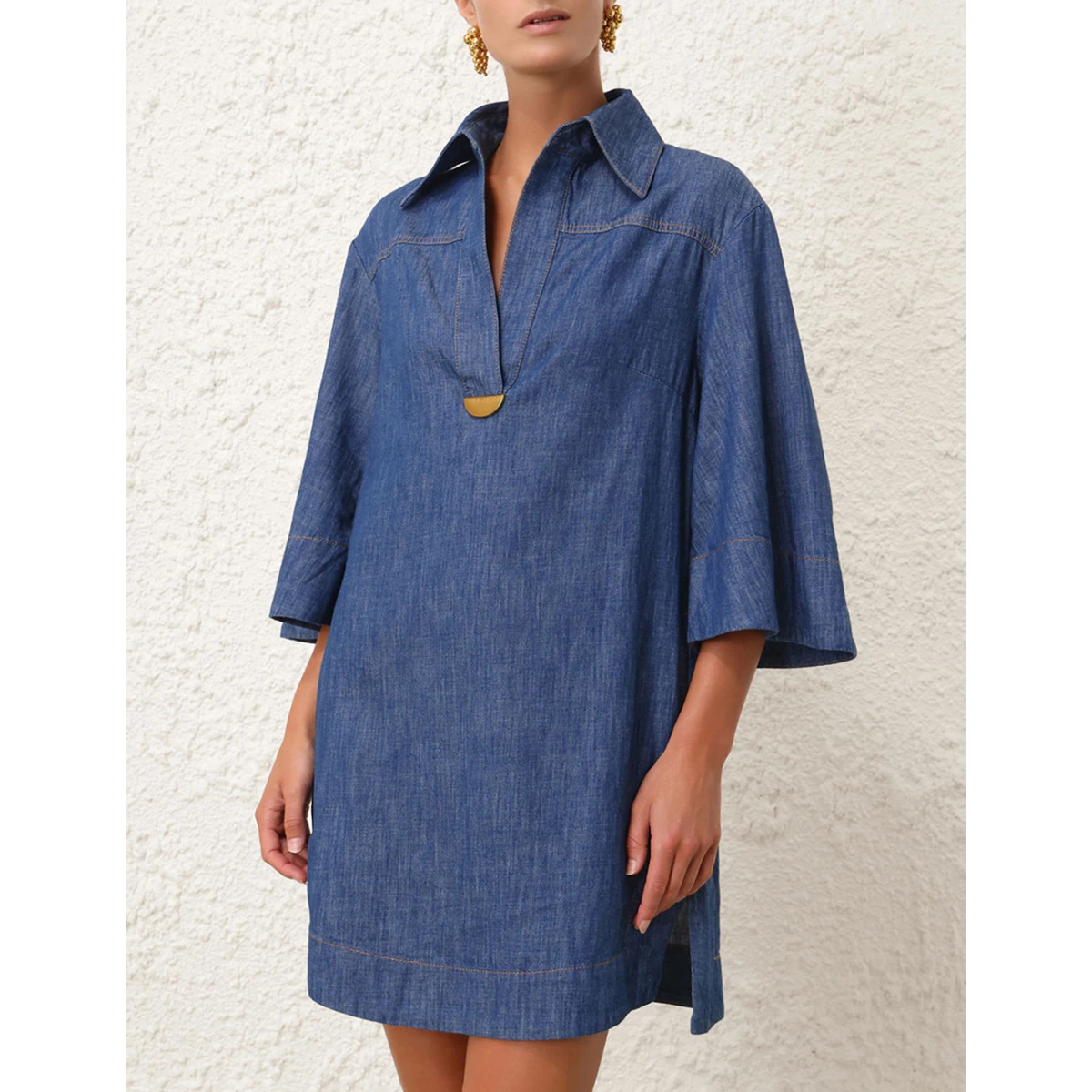 Denim tunic dresses on sale