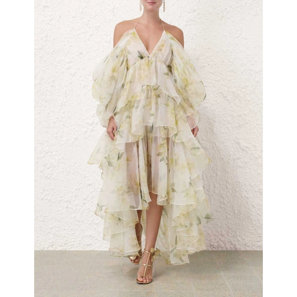 Zimmermann Harmony Gathered Long Dress