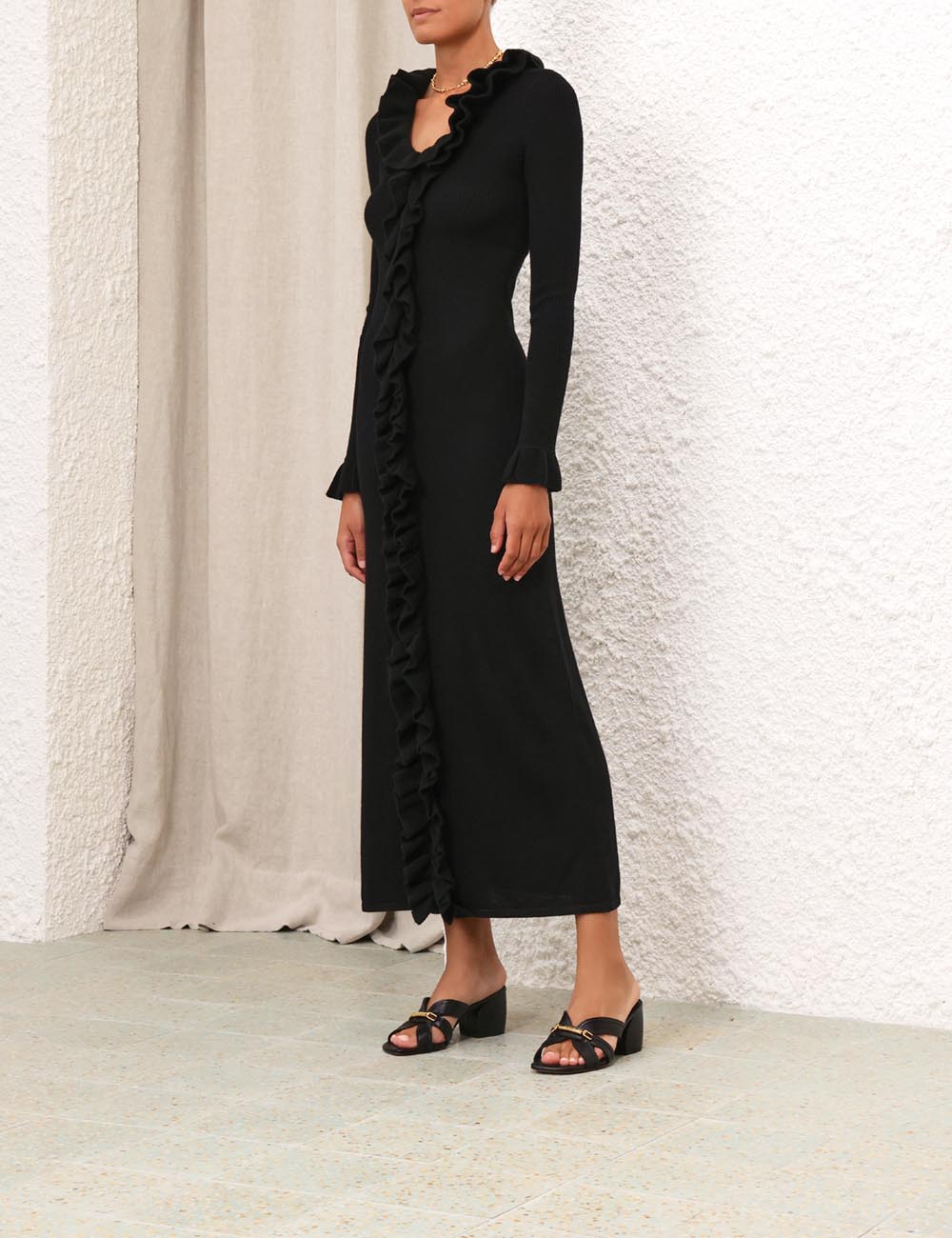 【Zimmermann】MATCHMAKER RUFFLE NECK MIDI ラッフル ミディ Zimmermann Matchmaker Ruffle Neck Midi Dress | Shopbop