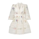 Zimmermann Natura V Neck Lace Mini Dress Zimmermann dress