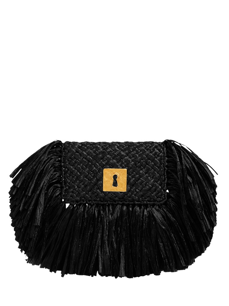 Schiaparelli Pochette Raphia Trou De Serrure