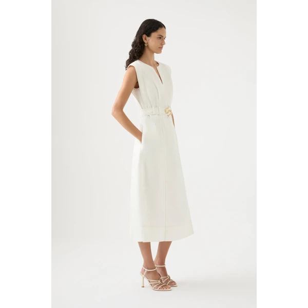 Beacon Structured Midi Dress