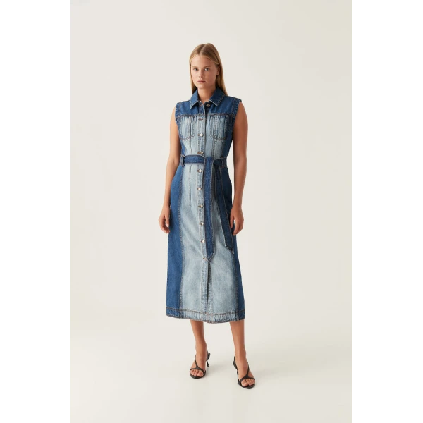 Darcie Denim Midi Dress