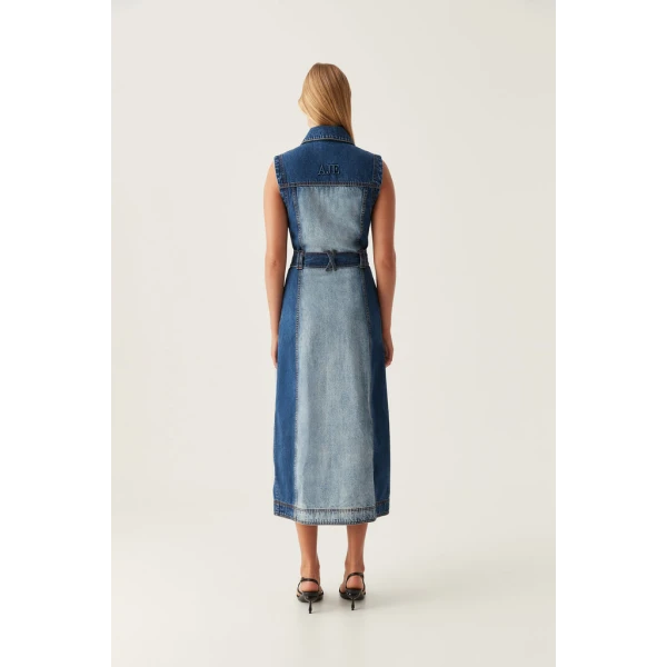 Darcie Denim Midi Dress - Image 6